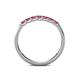 6 - Fiala 2.40 mm Rhodolite Garnet 7 Stone Wedding Band 