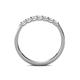 6 - Fiala 2.40 mm White Sapphire 7 Stone Wedding Band 