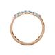 6 - Fiala 2.40 mm Aquamarine 7 Stone Wedding Band 