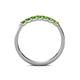 6 - Fiala 2.40 mm Peridot 7 Stone Wedding Band 