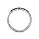 6 - Fiala 2.40 mm Black Diamond 7 Stone Wedding Band 