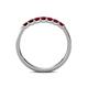 6 - Fiala 2.40 mm Ruby 7 Stone Wedding Band 