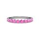 3 - Clara 3.00 mm Pink Sapphire 10 Stone Wedding Band 