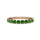 3 - Clara 3.00 mm Green Garnet 10 Stone Wedding Band 