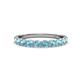 3 - Clara 3.00 mm Aquamarine 10 Stone Wedding Band 