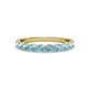 3 - Clara 3.00 mm Aquamarine 10 Stone Wedding Band 