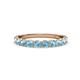 3 - Clara 3.00 mm Aquamarine 10 Stone Wedding Band 
