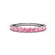 3 - Clara 3.00 mm Pink Tourmaline 10 Stone Wedding Band 