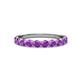 3 - Clara 3.00 mm Amethyst 10 Stone Wedding Band 