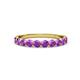 3 - Clara 3.00 mm Amethyst 10 Stone Wedding Band 