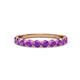 3 - Clara 3.00 mm Amethyst 10 Stone Wedding Band 
