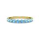 3 - Clara 3.00 mm Blue Topaz 10 Stone Wedding Band 
