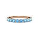 3 - Clara 3.00 mm Blue Topaz 10 Stone Wedding Band 