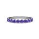 3 - Clara 3.00 mm Iolite 10 Stone Wedding Band 