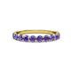 3 - Clara 3.00 mm Iolite 10 Stone Wedding Band 