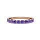 3 - Clara 3.00 mm Iolite 10 Stone Wedding Band 