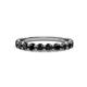 3 - Clara 3.00 mm Black Diamond 10 Stone Wedding Band 