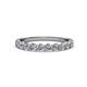 1 - Clara 3.00 mm Diamond 10 Stone Wedding Band 