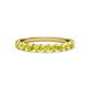 3 - Clara 3.00 mm Yellow Diamond 10 Stone Wedding Band 