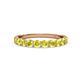 3 - Clara 3.00 mm Yellow Diamond 10 Stone Wedding Band 