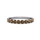 3 - Clara 3.00 mm Smoky Quartz 10 Stone Wedding Band 