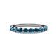 3 - Clara 3.00 mm London Blue Topaz 10 Stone Wedding Band 