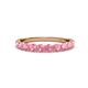 3 - Clara 3.00 mm Pink Tourmaline 10 Stone Wedding Band 