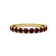 3 - Clara 3.00 mm Red Garnet 10 Stone Wedding Band 
