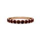 3 - Clara 3.00 mm Red Garnet 10 Stone Wedding Band 