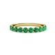 3 - Clara 3.00 mm Emerald 10 Stone Wedding Band 