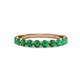 3 - Clara 3.00 mm Emerald 10 Stone Wedding Band 