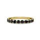 3 - Clara 3.00 mm Black Diamond 10 Stone Wedding Band 