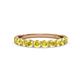 3 - Clara 3.00 mm Yellow Sapphire 10 Stone Wedding Band 