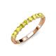 4 - Clara 3.00 mm Yellow Diamond 10 Stone Wedding Band 