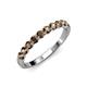4 - Clara 3.00 mm Smoky Quartz 10 Stone Wedding Band 