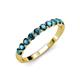 4 - Clara 3.00 mm London Blue Topaz 10 Stone Wedding Band 