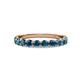 3 - Clara 3.00 mm London Blue Topaz 10 Stone Wedding Band 
