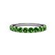 3 - Clara 3.00 mm Green Garnet 10 Stone Wedding Band 