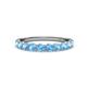 3 - Clara 3.00 mm Blue Topaz 10 Stone Wedding Band 