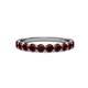 3 - Clara 3.00 mm Red Garnet 10 Stone Wedding Band 