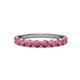 3 - Clara 3.00 mm Rhodolite Garnet 10 Stone Wedding Band 