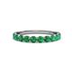3 - Clara 3.00 mm Emerald 10 Stone Wedding Band 