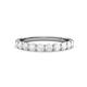 3 - Clara 3.00 mm White Sapphire 10 Stone Wedding Band 
