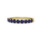 1 - Clara 3.00 mm Blue Sapphire 10 Stone Wedding Band 