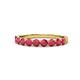 1 - Clara 3.00 mm Ruby 10 Stone Wedding Band 