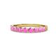 1 - Clara 3.00 mm Pink Sapphire 10 Stone Wedding Band 