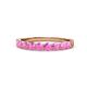1 - Clara 3.00 mm Pink Sapphire 10 Stone Wedding Band 