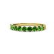 1 - Clara 3.00 mm Green Garnet 10 Stone Wedding Band 