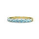 1 - Clara 3.00 mm Aquamarine 10 Stone Wedding Band 