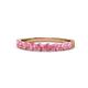1 - Clara 3.00 mm Pink Tourmaline 10 Stone Wedding Band 